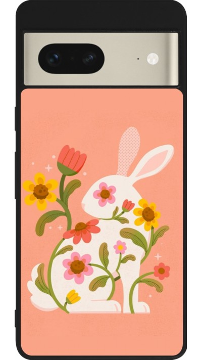 Google Pixel 7 Case Hülle - Silikon schwarz Easter 2026 Rabbit collage