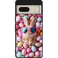 Google Pixel 7 Case Hülle - Silikon schwarz Easter 2026 Rabbit fun