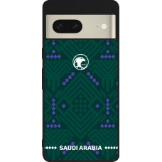 Google Pixel 7 Case Hülle - Silikon schwarz Saudi Arabien 2026 personalisierbares Fussballtrikot