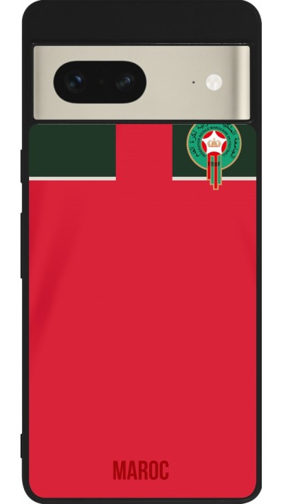 Google Pixel 7 Case Hülle - Silikon schwarz Marokko 2022 personalisierbares Fussballtrikot Google Pixel 7 Case Hülle - Silikon schwarz Marokko 2022 personalisierbares Fussballtrikot