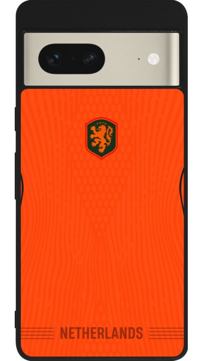 Google Pixel 7 Case Hülle - Silikon schwarz Niederlande 2026 personalisierbares Fussballtrikot