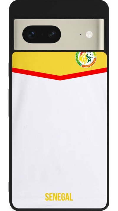 Google Pixel 7 Case Hülle - Silikon schwarz Senegal 2022 personalisierbares Fußballtrikot Google Pixel 7 Case Hülle - Silikon schwarz Senegal 2022 personalisierbares Fußballtrikot