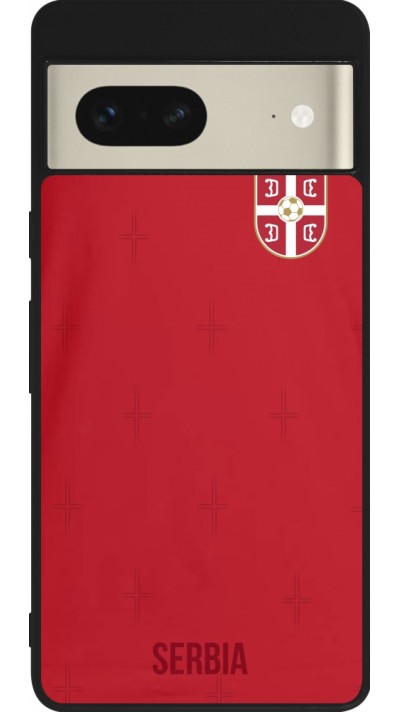 Google Pixel 7 Case Hülle - Silikon schwarz Serbien 2022 personalisierbares Fussballtrikot Google Pixel 7 Case Hülle - Silikon schwarz Serbien 2022 personalisierbares Fussballtrikot