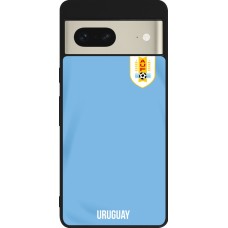 Google Pixel 7 Case Hülle - Silikon schwarz Uruguay 2022 personalisierbares Fussballtrikot