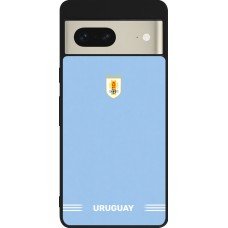 Google Pixel 7 Case Hülle - Silikon schwarz Uruguay 2026 personalisierbares Fussballtrikot