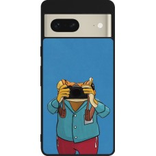 Google Pixel 7 Case Hülle - Silikon schwarz Frog with camera DTMF