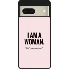 Google Pixel 7 Case Hülle - Silikon schwarz I am a woman