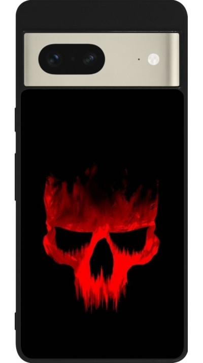 Google Pixel 7 Case Hülle - Silikon schwarz Halloween 2023 scary skull Google Pixel 7 Case Hülle - Silikon schwarz Halloween 2023 scary skull