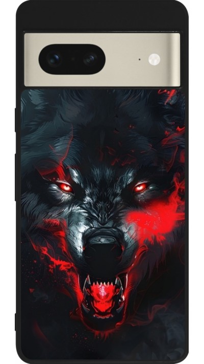 Google Pixel 7 Case Hülle - Silikon schwarz Halloween 2024 mad werewolf Google Pixel 7 Case Hülle - Silikon schwarz Halloween 2024 mad werewolf