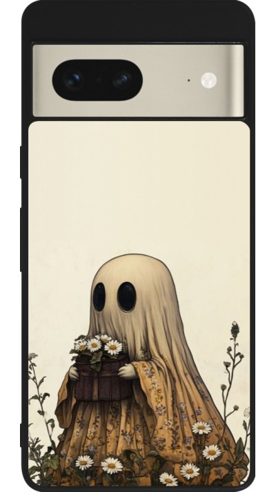 Coque Google Pixel 7 - Silicone rigide noir Halloween 2025 Ghost gardener