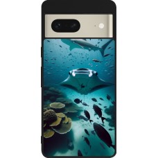 Google Pixel 7 Case Hülle - Silikon schwarz Manta Lagune Reinigung
