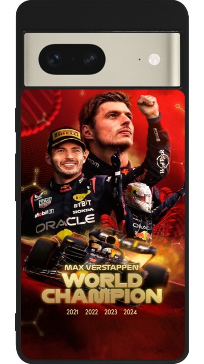 Google Pixel 7 Case Hülle - Silikon schwarz Max Verstappen Champion 2023 Google Pixel 7 Case Hülle - Silikon schwarz Max Verstappen Champion 2023