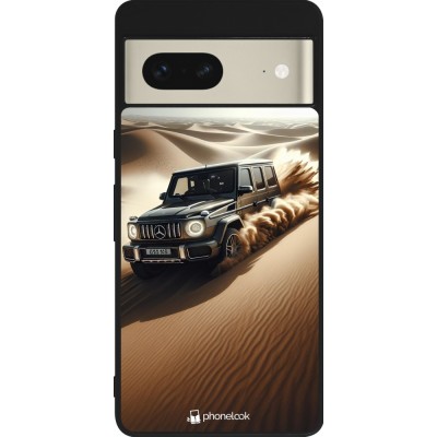 Google Pixel 7 Case Hülle - Silikon schwarz Mercedes G Drift Wueste
