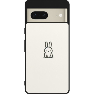 Google Pixel 7 Case Hülle - Silikon schwarz Minimal Häschen Süße