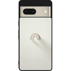 Google Pixel 7 Case Hülle - Silikon schwarz Mini Regenbogen Minimal