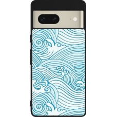 Google Pixel 7 Case Hülle - Silikon schwarz Ocean Waves