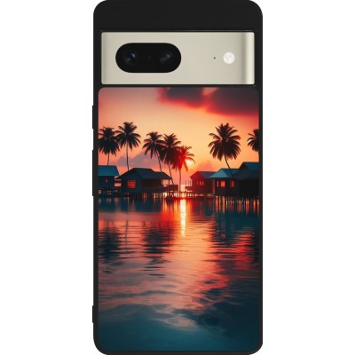 Google Pixel 7 Case Hülle - Silikon schwarz Paradies Malediven