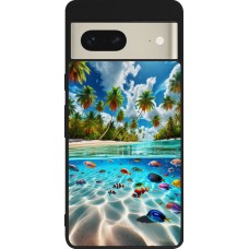 Google Pixel 7 Case Hülle - Silikon schwarz Strandparadies