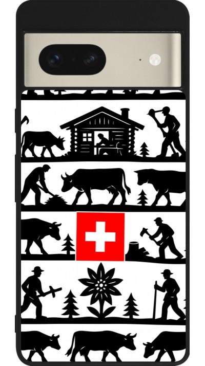 Google Pixel 7 Case Hülle - Silikon schwarz Poya Schweiz 1