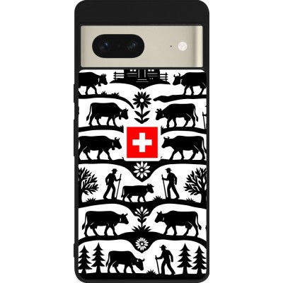 Google Pixel 7 Case Hülle - Silikon schwarz Poya Schweiz 3