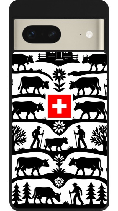 Google Pixel 7 Case Hülle - Silikon schwarz Poya Schweiz 3