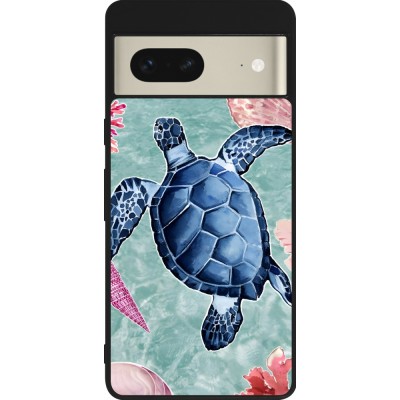 Google Pixel 7 Case Hülle - Silikon schwarz Preppy Turtle