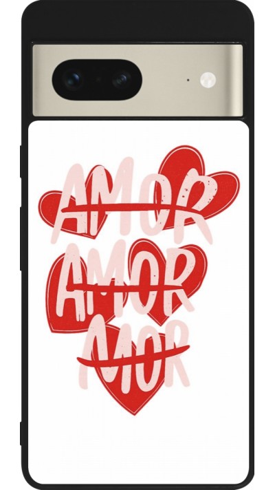 Google Pixel 7 Case Hülle - Silikon schwarz Saint Valentines Day 26 Amor