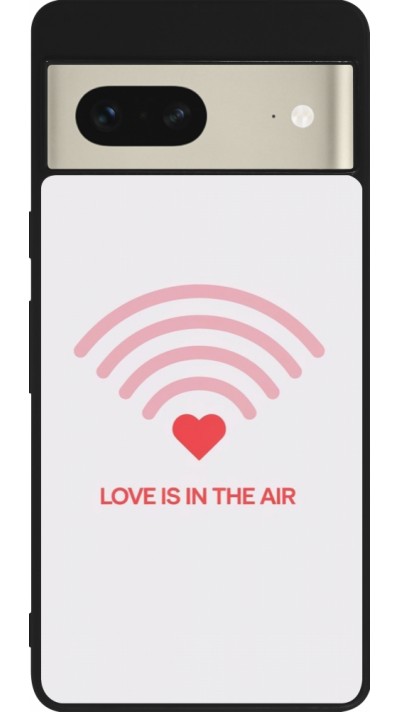 Google Pixel 7 Case Hülle - Silikon schwarz Saint Valentines Day 26 Love is in the air