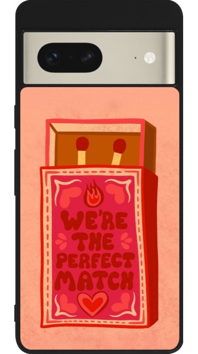 Google Pixel 7 Case Hülle - Silikon schwarz Saint Valentines Day 26 Perfect Match