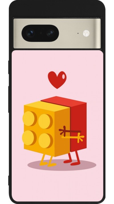 Google Pixel 7 Case Hülle - Silikon schwarz Saint Valentines Day 26 Puzzle