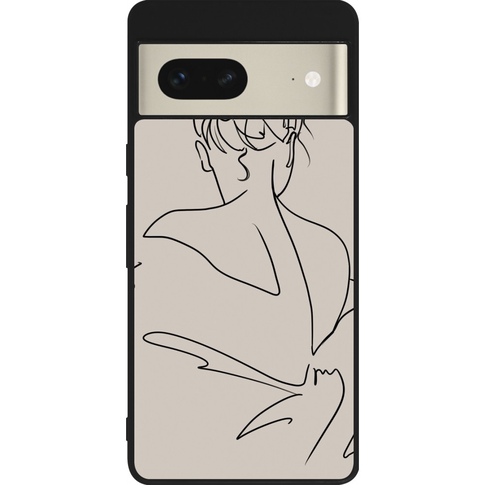 Google Pixel 7 Case Hülle - Silikon schwarz Salnikova 05