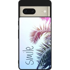 Google Pixel 7 Case Hülle - Silikon schwarz Smile 05