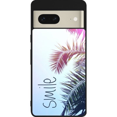 Google Pixel 7 Case Hülle - Silikon schwarz Smile 05