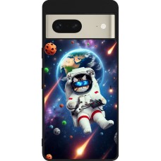 Google Pixel 7 Case Hülle - Silikon schwarz VR SpaceCat Odyssee