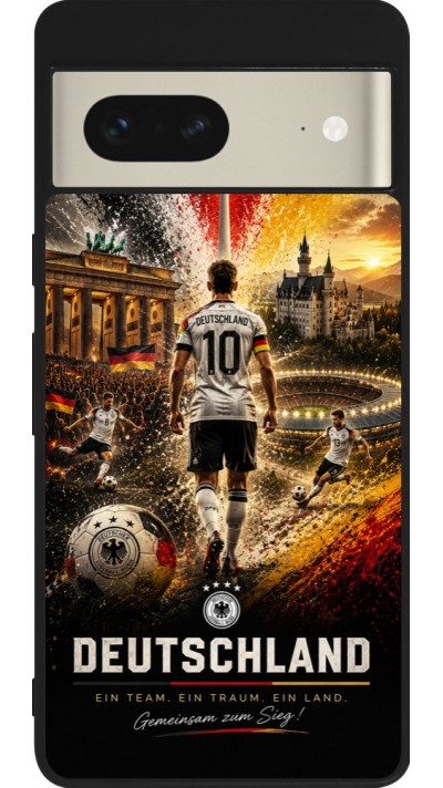 Google Pixel 7 Case Hülle - Silikon schwarz Fussball Deutschland splash 2026