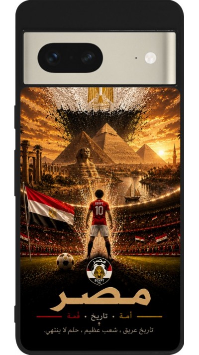 Google Pixel 7 Case Hülle - Silikon schwarz Fussball Ägypten splash 2026