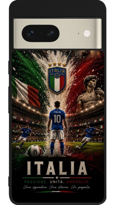 Google Pixel 7 Case Hülle - Silikon schwarz Fussball Italien splash 2026