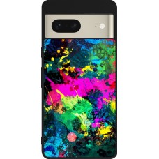 Google Pixel 7 Case Hülle - Silikon schwarz Splash paint