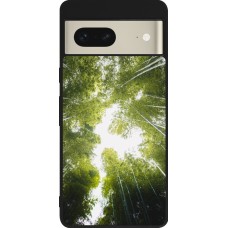 Google Pixel 7 Case Hülle - Silikon schwarz Spring 23 forest blue sky