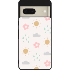 Google Pixel 7 Case Hülle - Silikon schwarz Spring 23 weather