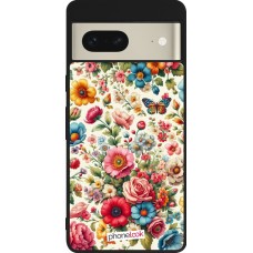 Google Pixel 7 Case Hülle - Silikon schwarz Spring 25 fruehling bluetend