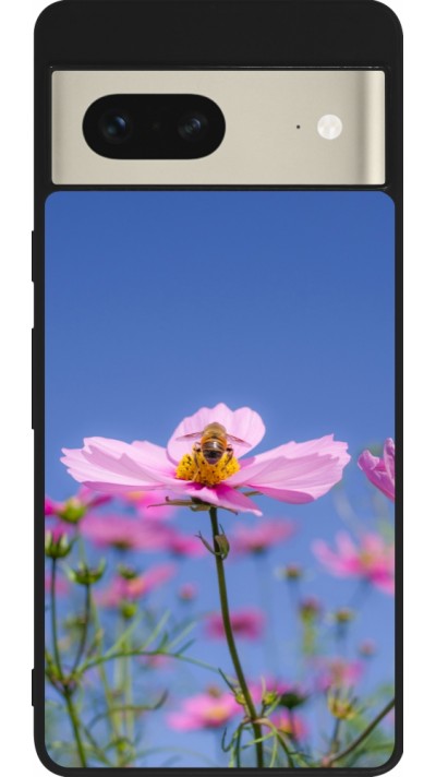 Google Pixel 7 Case Hülle - Silikon schwarz Bee on a flower 2026
