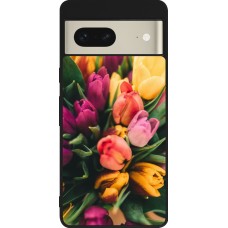 Google Pixel 7 Case Hülle - Silikon schwarz Bouquet of tulips 2026
