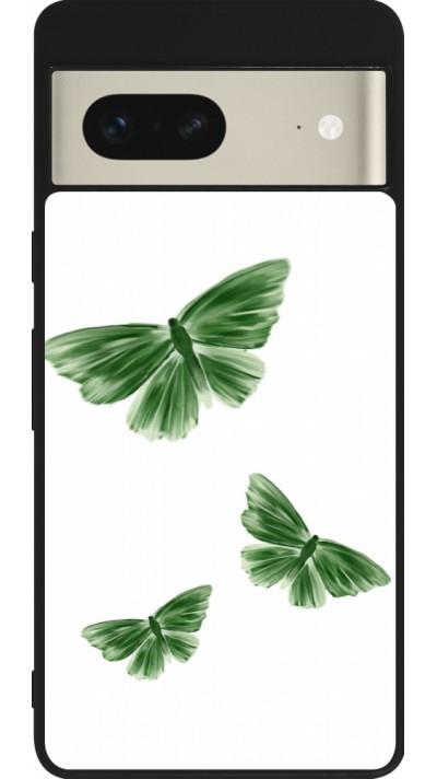 Google Pixel 7 Case Hülle - Silikon schwarz Butterflies 2026