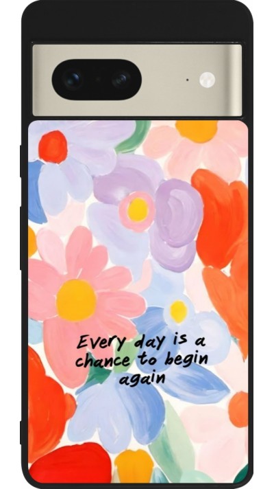 Google Pixel 7 Case Hülle - Silikon schwarz Every day is a chance 2026