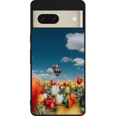 Google Pixel 7 Case Hülle - Silikon schwarz Hot air balloon 2026