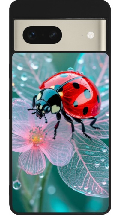 Google Pixel 7 Case Hülle - Silikon schwarz Ladybird in bloom 2026