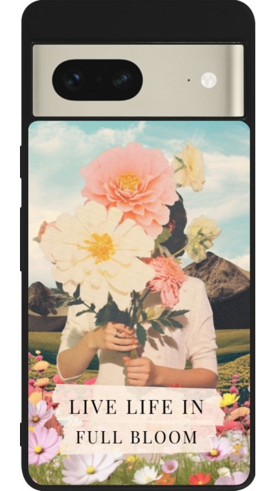 Google Pixel 7 Case Hülle - Silikon schwarz Live life in full moon 2026