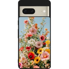 Google Pixel 7 Case Hülle - Silikon schwarz Spring flowers 2026