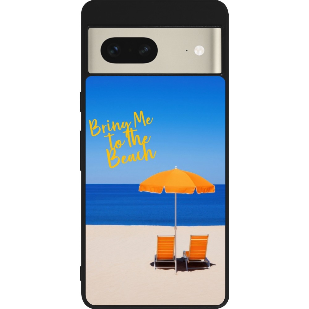 Google Pixel 7 Case Hülle - Silikon schwarz Summer 2025 Bring me to the beach